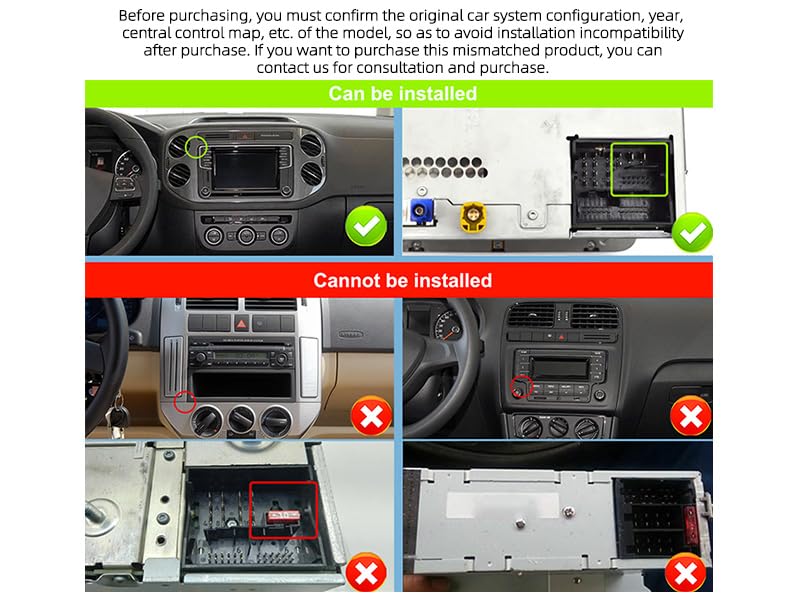 CAMECHO 7 Pulgadas CarPlay Autoradio para VW Golf 5/6 Polo Passat Seat Touran y Skoda Tiguan con Cámara Trasera, Radio Bluetooth con Inalámbrico Android Auto FM RDS Puertos USB Duales Sonido EQ