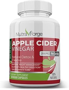 Apple Cider Vinegar Capsules Organic - Extra Strength 1900mg - Apple Cider Vinegar Pills for Weight Loss, Natural Detox & Metabolism Boost - Healthy Blood Sugar, Detox & Digestion