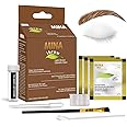 MinaiBrow Tint Kit Light Brown | Natural Spot Coloring Brow Powder with Brush for Tinting | Water & Smudge Proof Instant Brow Dye, 100% Gray Converge, Ammonia Free
