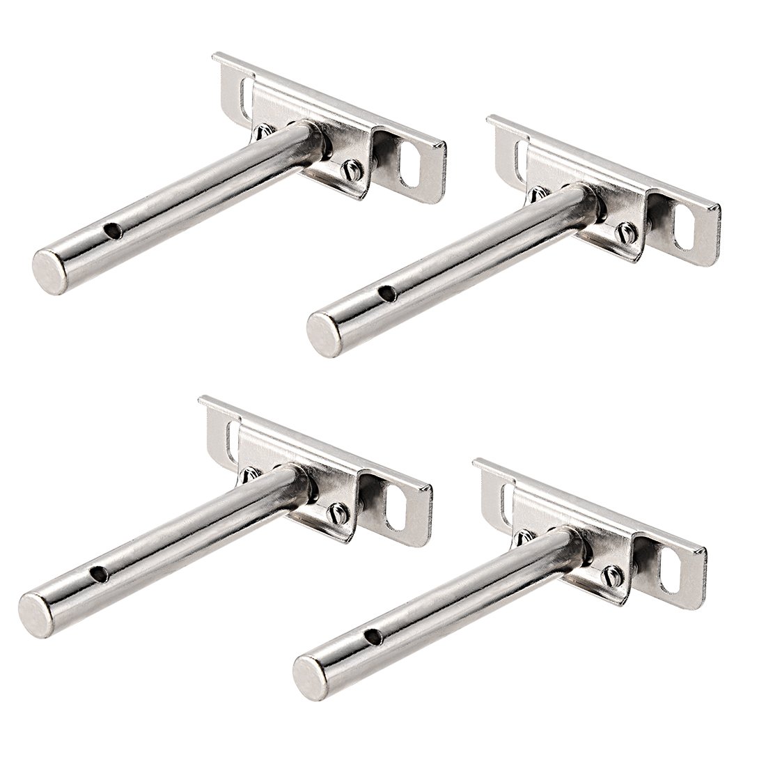Sourcingmap Invisible Floating Shelf Brackets, 76mmx100mm, Adjustable Hidden Blind Supports for Concealed Shelves, Pack of 4