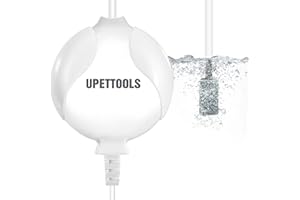 UPETTOOLS Aquarium Air Pump Ultra Silent High Energy Saving Oxygen Fish Mini Air Pump for 1-15 Gallon Fish Tank Pump with Air Pump Accessories