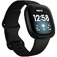 Fitbit Versa 3 Health & Fitness Smartwatch with GPS, 24/7 Heart Rate, Alexa Built-in, 6+ Days Battery, Black/Black, One Size Renewed