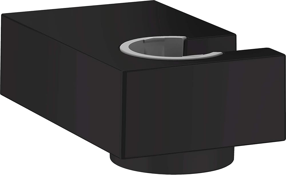 Hansgrohe Porter E Shower Holder Matt Black 28387670 Metal Wall Mount