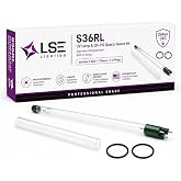 LSE Lighting S36RL UV Lamp and QS-012 Quartz Sleeve Kit with O-Rings | High-performance replacement combo package includes compatible S36RL bulb, QS-012 quartz sleeve and O-rings; designed in USA.
