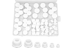 60Pcs Salt and Pepper Stoppers Plugs, 6 Sizes of Silicone Replacement Salt and Pepper Plugs for Bottom, Reusable Bottle Shake