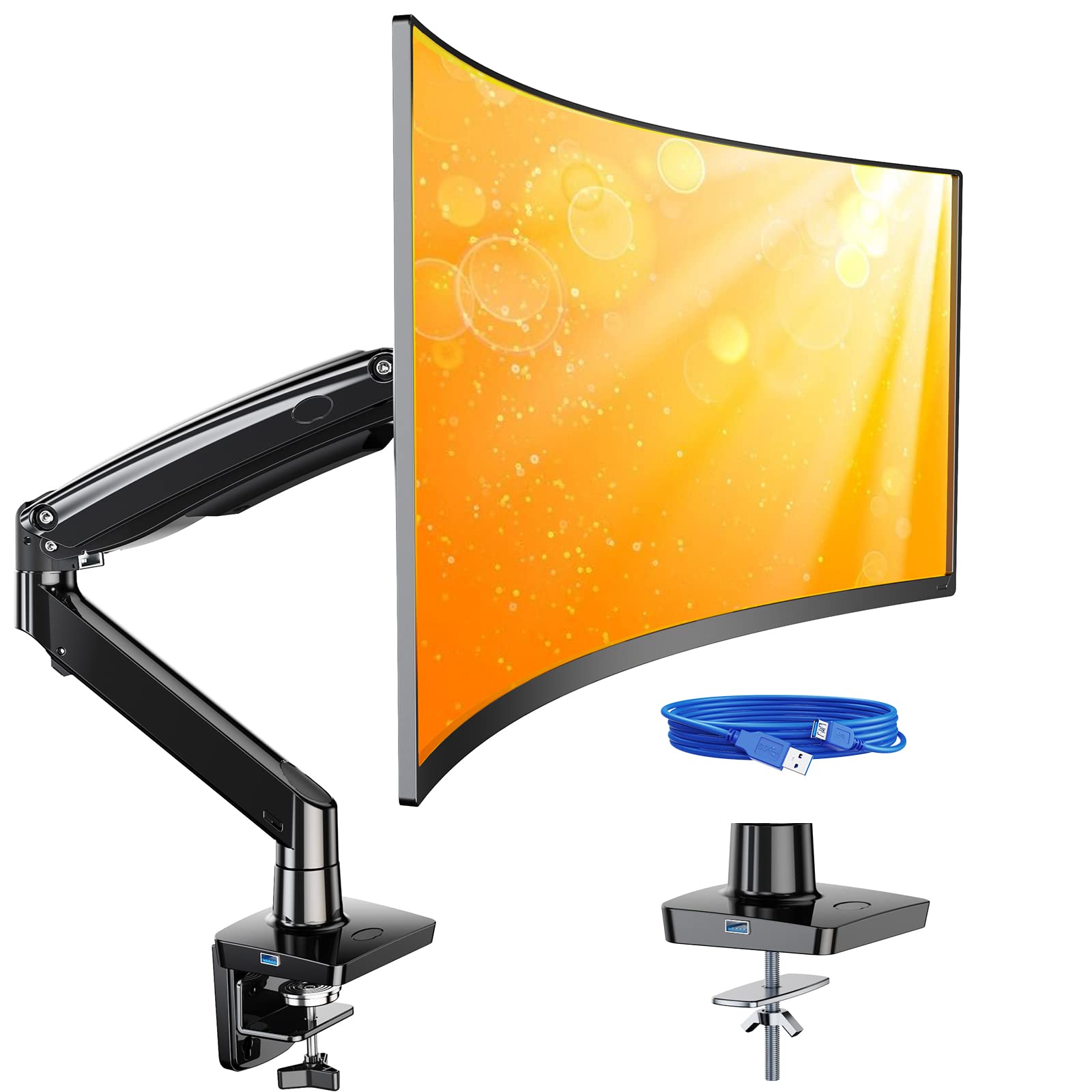 Photo 1 of ErGear Single Monitor Mount for 13 to 40 inches Ultrawide Screens, Holds 26.5lbs, Gas Springs Single Monitor Arm, Single Monitor Stand with Swivel, Tilt, Rotation for Home and Office, VESA 75/100mm