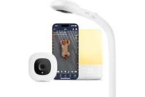 Nanit Essentials Smart Baby Monitor with Floor Stand – 1080p HD Wi-Fi Camera, Sensor-Free Breathing Monitoring, Sleep Tracking, Two-Way Audio, Night Vision, Motion & Cry Notifications, White