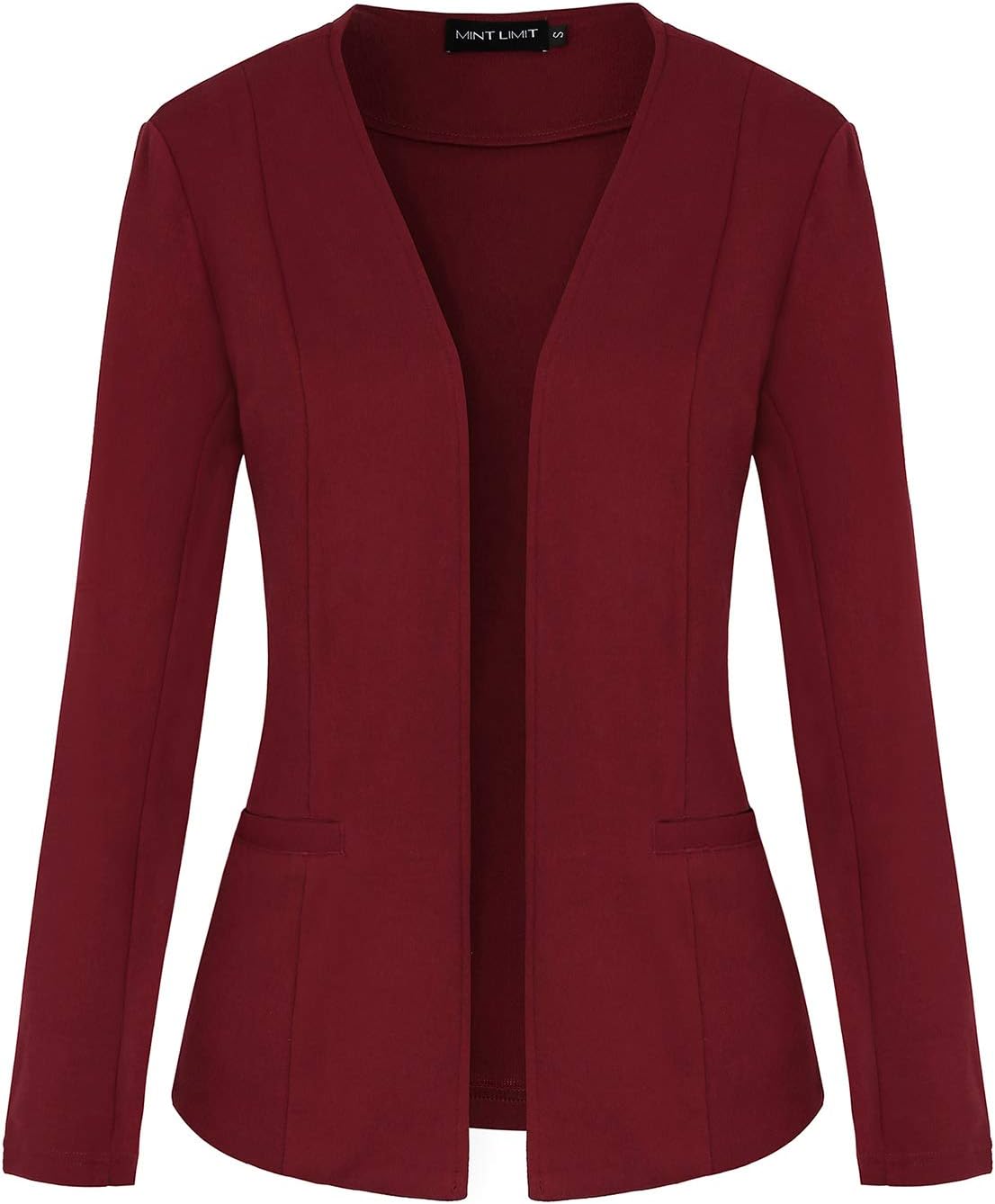Women's Casual Blazers Long Sleeve Open Front Cardigan Work Office Blazers Jacket with Pockets