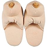 Funny Unisex Adult Plush Slipper Novelty Gag Gift Sexy Indoor Flat Shoe Anti Slip Winter Furry Slippers for Women Men