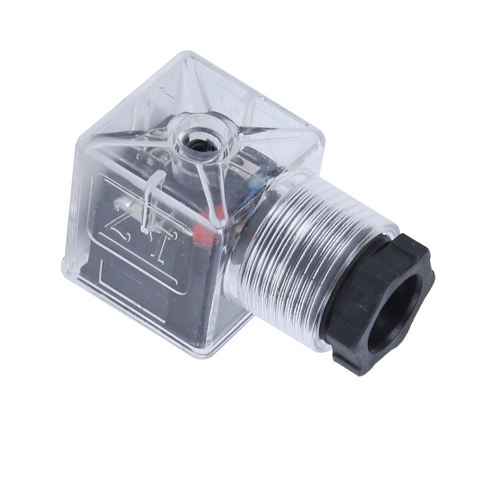 LiebeWH 5Pcs DC24V Solenoid Coil Plug, Transparent, Plastic, 5 Ports, Solenoid Valve