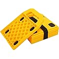 PEAKTOW RV Stabilizer Jack Pads, Anti-Slip Camper Leveling Blocks, UV-Resistant, Stackable with Handle and Strip, 6.5” x 6.5”