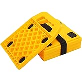 PEAKTOW RV Stabilizer Jack Pads, Anti-Slip Camper Leveling Blocks, UV-Resistant, Stackable with Handle and Strip, 6.5” x 6.5”