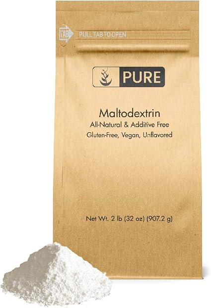 Amazon Com Maltodextrin 2 Lbs By Pure Ingredients Water Soluble Energy Boosting Complex Carbohydrates For Pre Post Workout Shakes Or Gels No Artificial Colors Or Flavors Gluten Free Vegan Non Gmo Health Personal Care