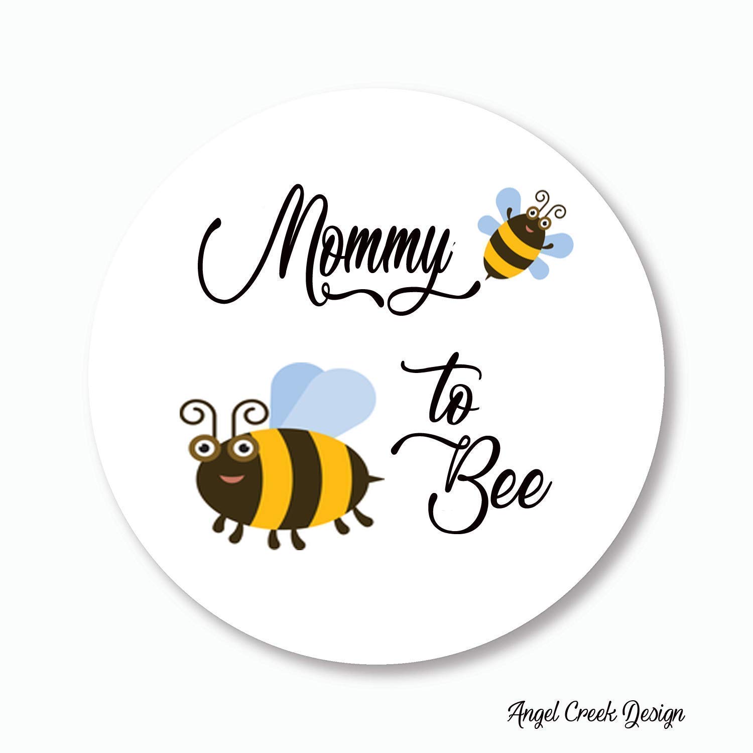 Amazon Com Bumble Bee Baby Shower Thank You Stickers 1 75 In