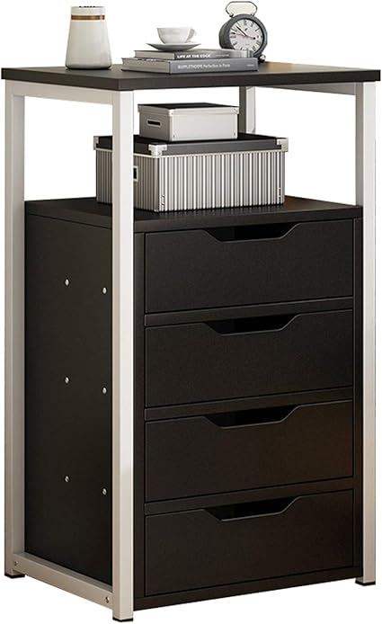 ALUNVA Moderno Nightstand,con Almacenamiento Mesita,Resistente Y
