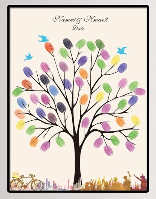 Novago Tableau Toile A Empreintes Pour Les Invites Pour Les