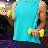 KAYMAN Neoprene Dumbbells 1-10kg Set Anti-Slip Grips with Poster view 7