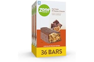 ZONE PERFECT ZonePerfect Protein Bars, 14g Protein, 19 Vitamins & Minerals, Nutritious Snack Bar, Chocolate Peanut Butter, 12 Count (Pack of 3)