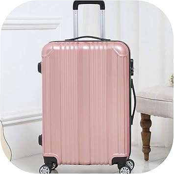 rose gold rolling suitcase