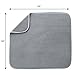S&T INC. Dish Drying Mat, 16” x 18”, Absorbent Microfiber Kitchen Counter Mat, Dish Drying Pad for Dishes, Utensils, Pots and Pans, Large, Grey