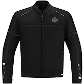 ILM Motorcycle Riding Jacket with Mesh CE Armor and Detachable Thermal Liner Dual Sport All Season for Men Model JAM1