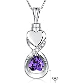 SOLOLIKE Sterling Silver Urn Neckalce for Ashes for Women: Cremation Jewelry for Women - Ashes Keepsake Pendant Memorial Jewelry Gifts for A Loss of Loved Ones