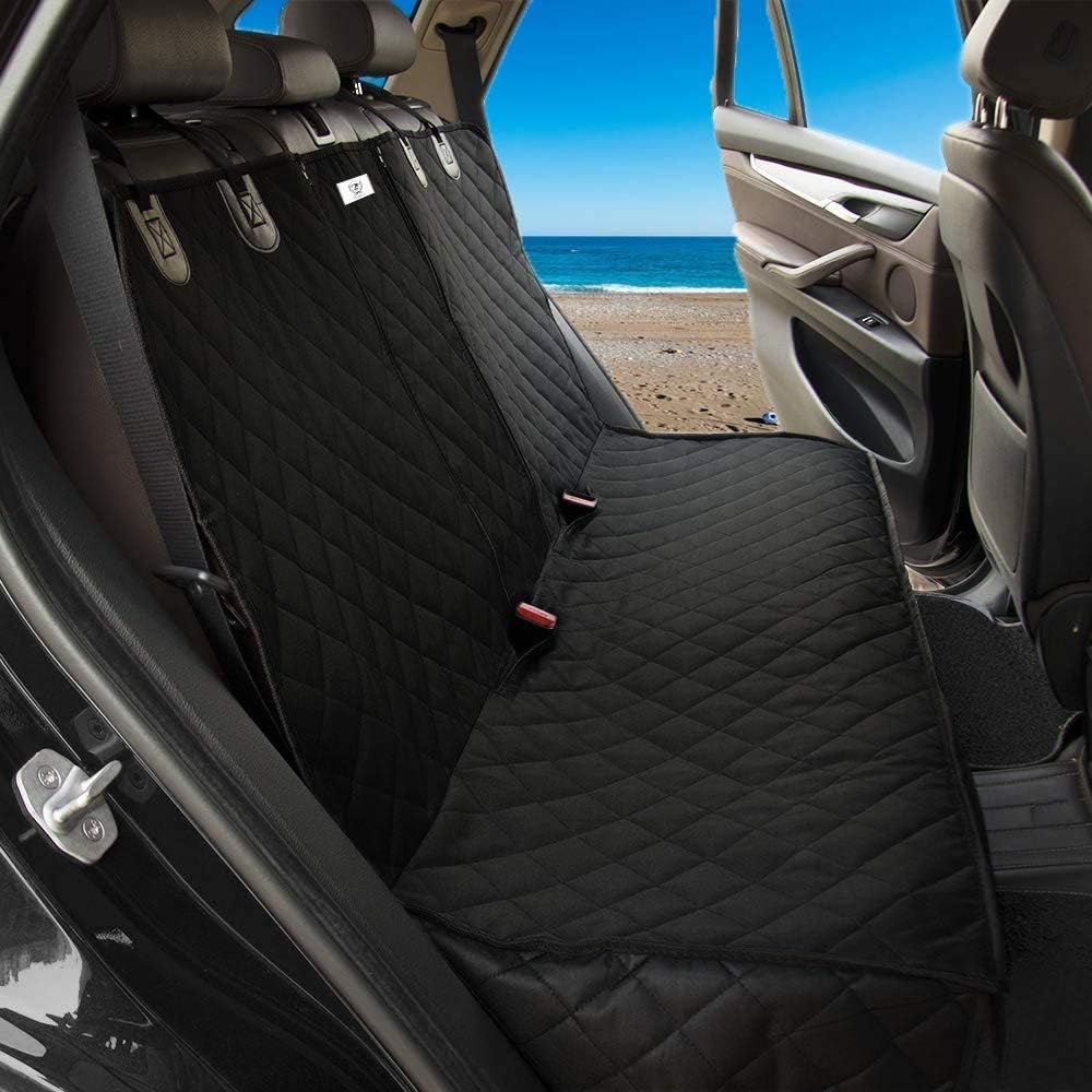 AMZPET ISOFIX Dog Car Seat Cover, Waterproof, Scratch-proof, Non-Slip, Washable (133 x 56 cm), Black - Image 3