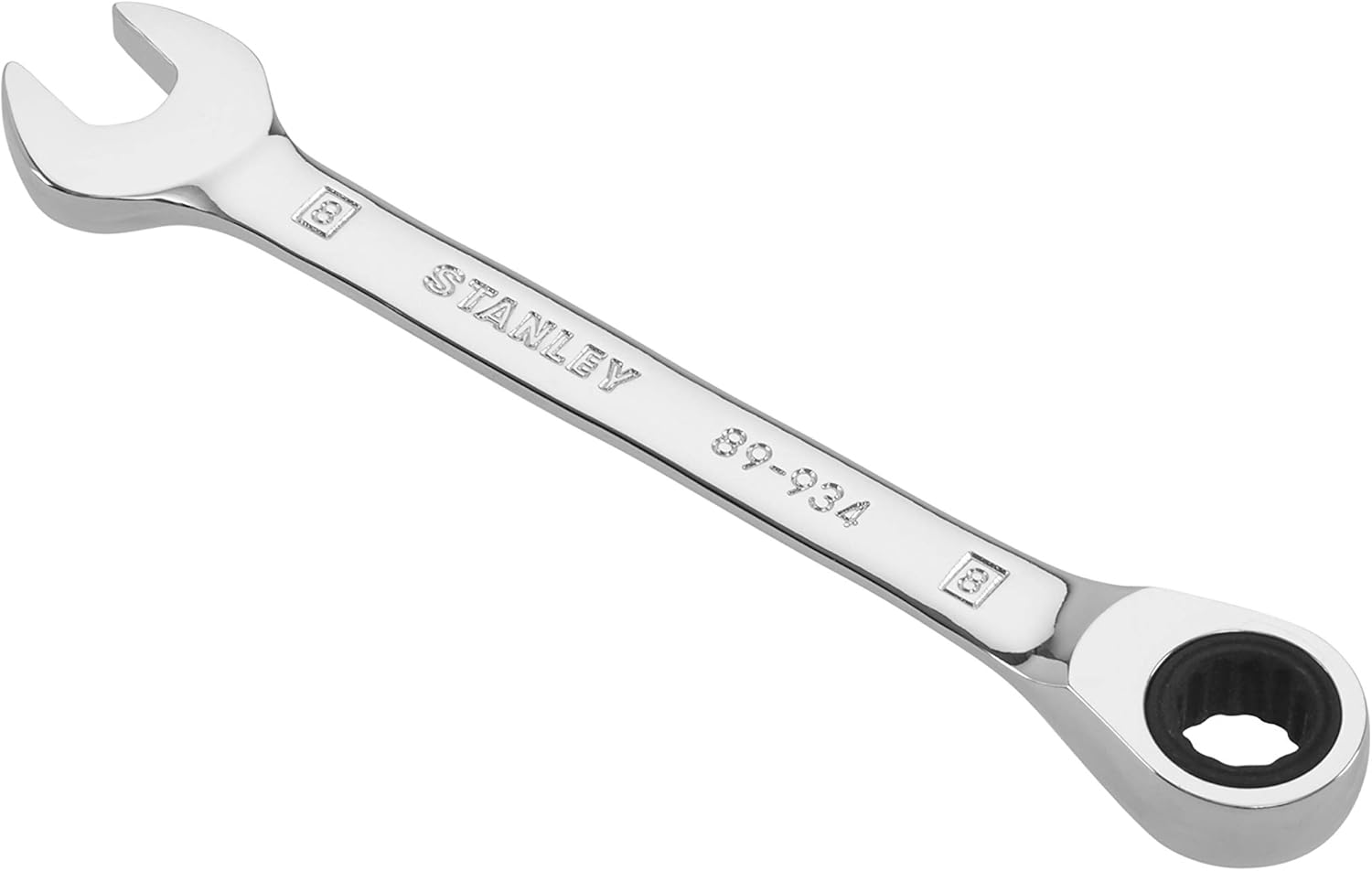 Stanley 4-89-934 Combination Spanner with Ratchet, Silver, 8 mm