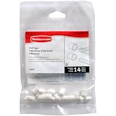 Rubbermaid 3d60-lw-wht Plastic Caps End, White, 12/Pack