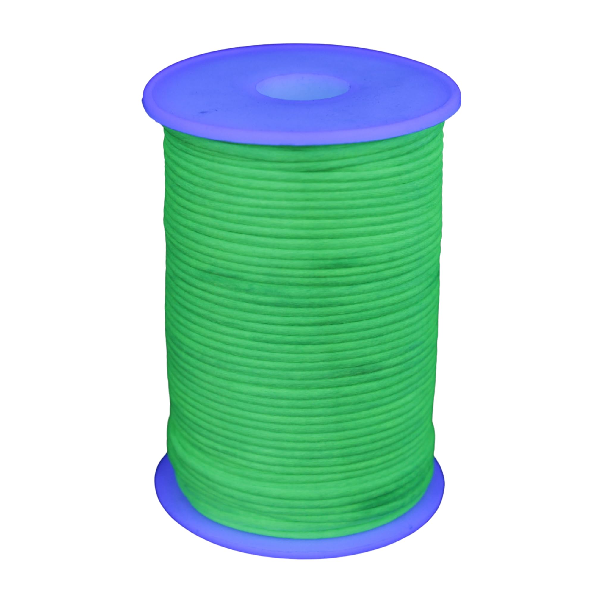 UV Floor - Neon Yarn Roll - Bracelet Cord - Decorative Wool - Premium Quality - Neon Accessories - Party - Neon Green - 100 m Diameter 2 mm