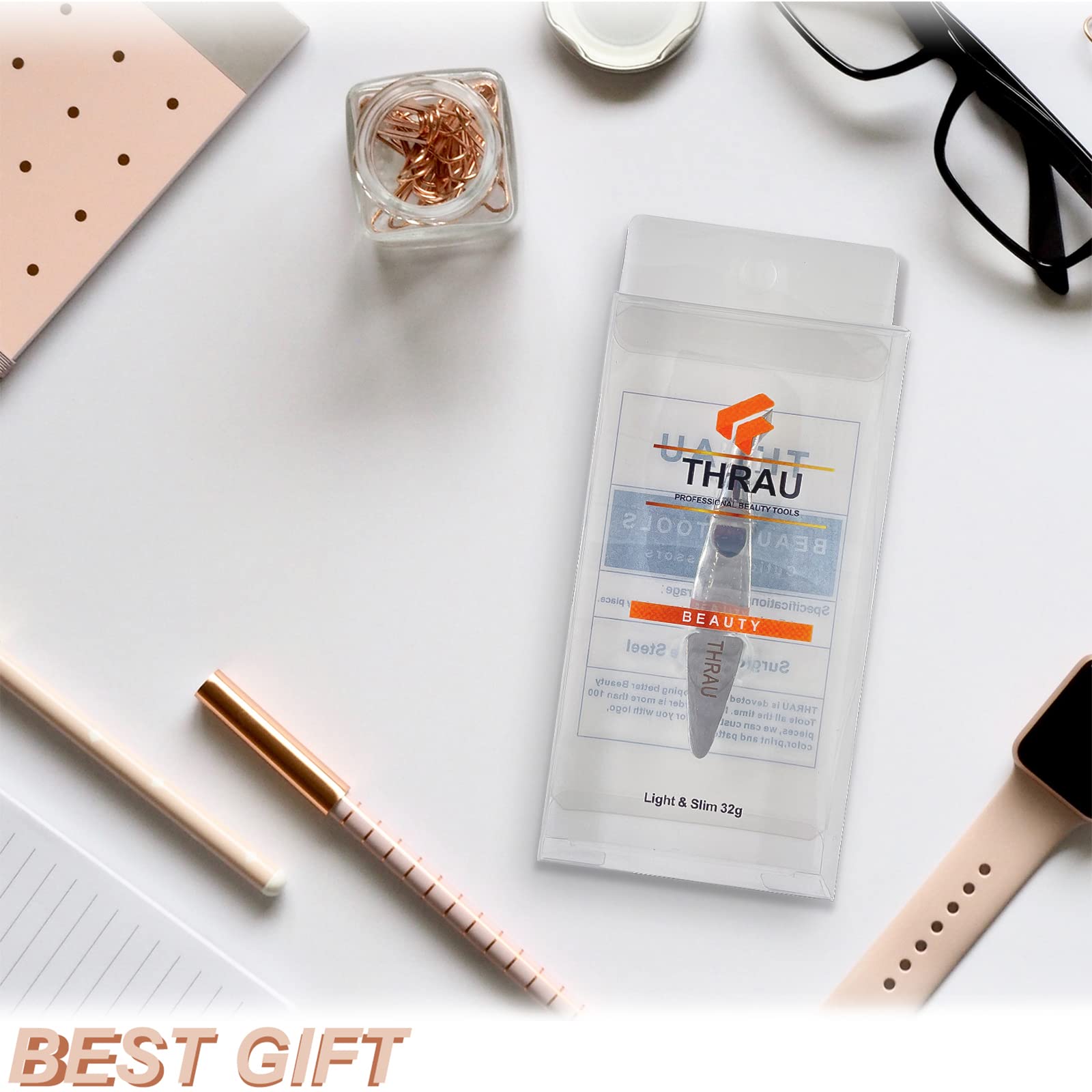THRAU Mini Cuticle Trimmer is the perfect item for manicure and pedicure.Stainless steel cuticle nippers can be used to care for nails and dry skin.Finely pointed cut clipper for precise trimming