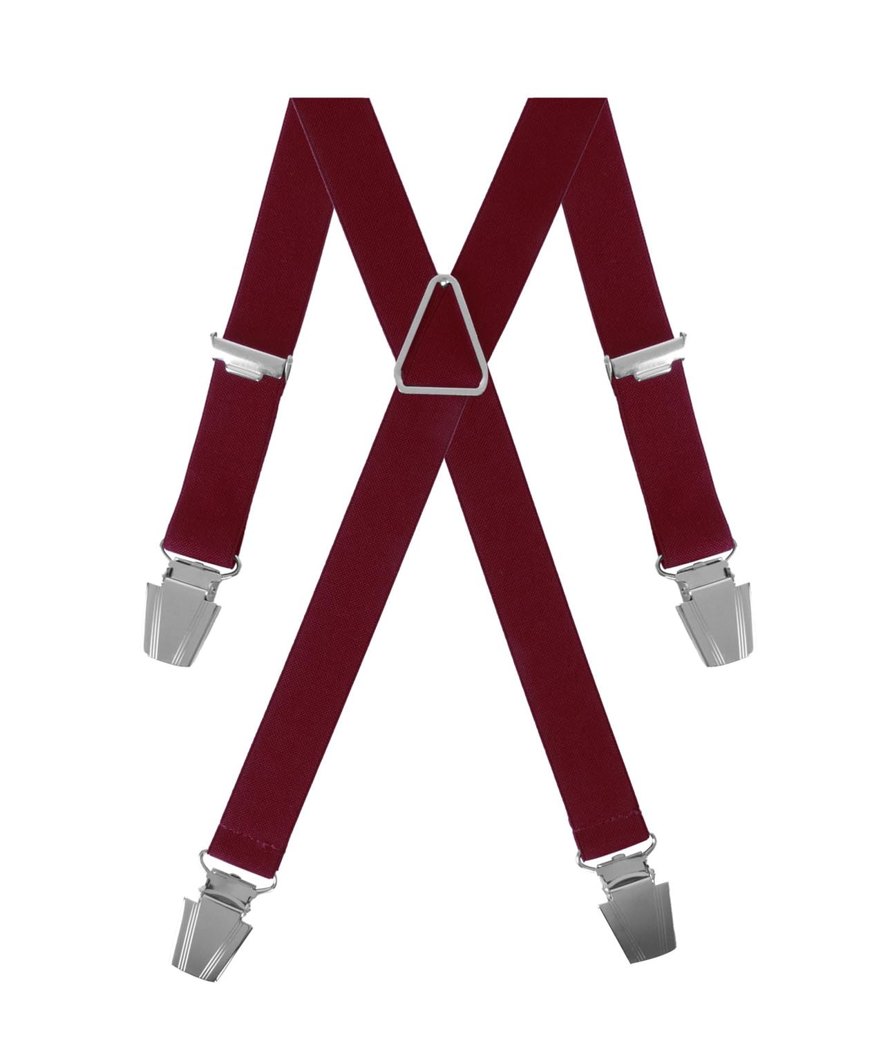 Gaspard Plain Burgundy X-Narrow Braces