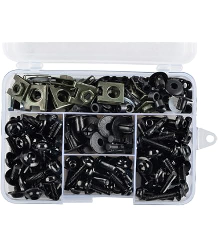 Motorcycle Shell Bolt Plate Screws Kit Aluminum CNC Universal 177pcs Set 6mm In - Foto 7