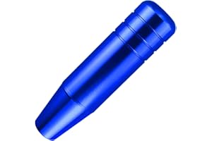 Abfer 5" Heavy Weighted Shifter Knob, Aluminum Alloy Car Gear Lever Stick Shift Handle Fit Most Automatic Manual Vehicle (Blue)