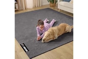 GORILLA GRIP Slip Resistant Soft Washable Stain Resistant Area Rug, 5x7, Plush Thick Carpet for Nursery, Bedroom, Living Room, Non-Shedding Floor Rugs, Kid and Pet Friendly, Baby Home Decor, Dark Gray