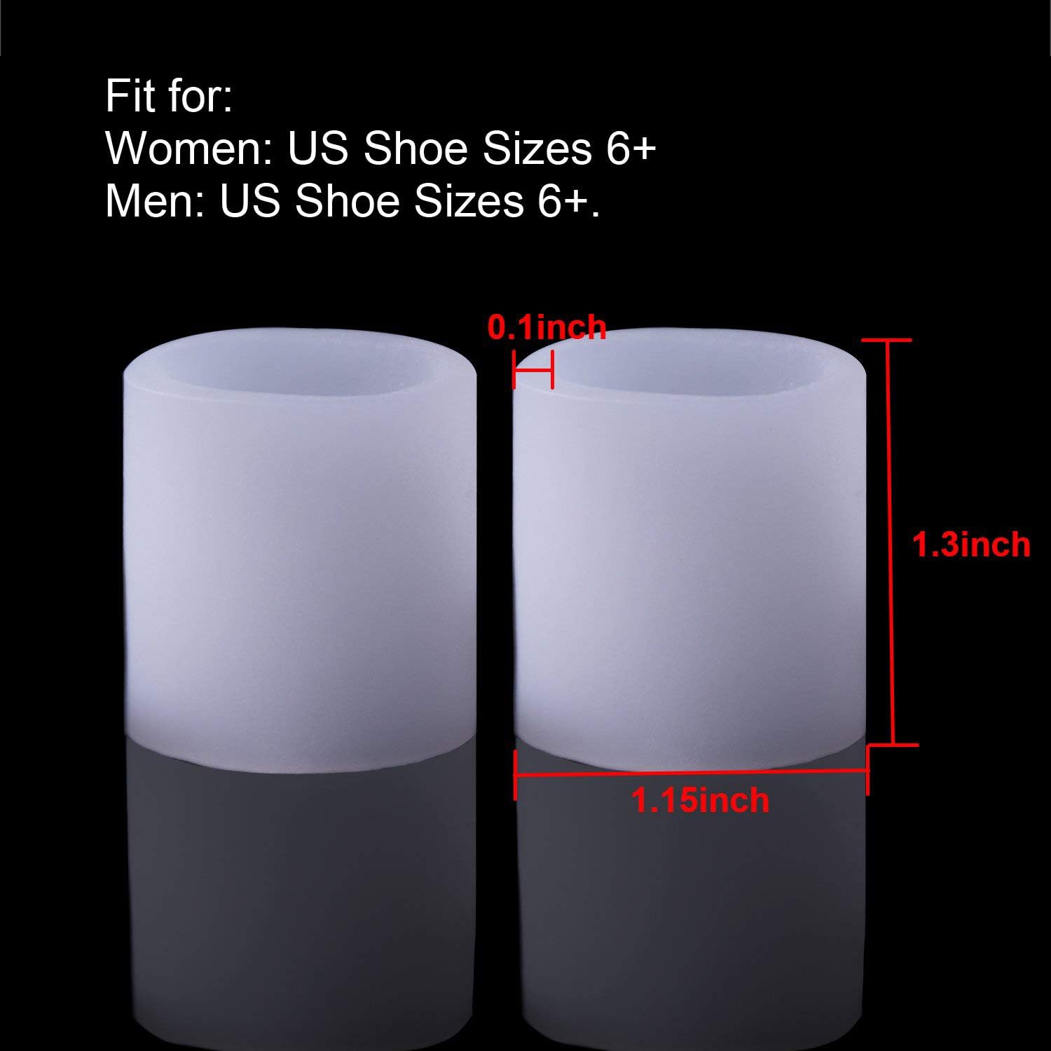 Povihome 10 Pack Big Toe Sleeves, Gel Toe Protectors, Gel Toe Caps Pads for Big Toe Protect, Stubbed Toe,Crossing Toes,Corns and Calluses: Health & Personal Care