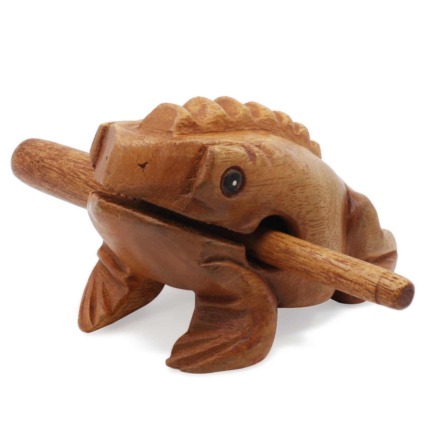 KEESIN Wooden Frog Musical Instrument Croaking Güiro Percussion Instrument for All Adults(Large)
