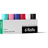 Cricut Smart Iron-On for Joy, Sampler Pack (5.5in x 24in, 6 Sheets) | HTV Heat Transfer Vinyl - Matless cutting for long cuts