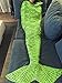 KAZOKU Mermaid Tail Crochet Blanket for Adult, 74-Inch-by-35-Inch, Green