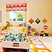 Traffic Signs Cutouts Construction Birthday Party Supplies for Boys Set of 8
