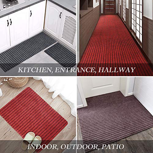 GAEA.TEX Extra Large Durable Heavy Duty Rubber Outdoor Doormat, 29x17