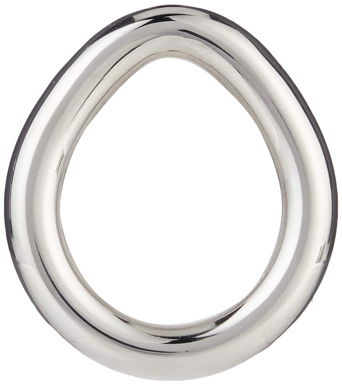 Black Label Stainless Steel Flared Cock Ring, 0.1 kg