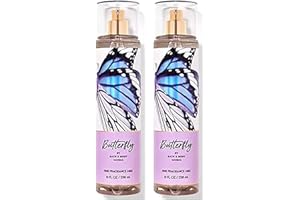 BATH & BODY WORKS Bath and Body Works Butterfly Fine Fragrance Body Spray Mist Perfume Gift Set - Value Pack Lot of 2 (Butterfly)