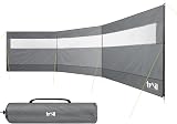 Trail Outdoor Leisure Windbreak 5m x 1.4m Steel 4 Pole with Window Grey