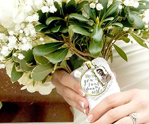 image for Gutsy Goodness Wedding Bouquet Memory Charm Missing You As I Walk Down