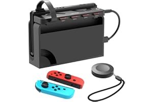 Alxum Switch Game Switcher - 2024 Upgraded Version 4 in 1 Switch Game Card Reader with Remote Control Switching, Switch Multi Game Card Switcher Game Changer for Switch/Switch OLED Player