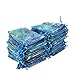 Mudder 100 Packs Coralline Pattern Organza Gift Bags Party Wedding Favor Bags Jewelry Pouches, 4.7 x 3.5 Inch, Blue