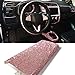 YGMONER 9.4 x 8 Inch Bling Car Trim Self-Adhesive Rhinestone DIY Decoration Sticker Accessories for Women, Interior Exterior Decoration (Small, Hot Pink)