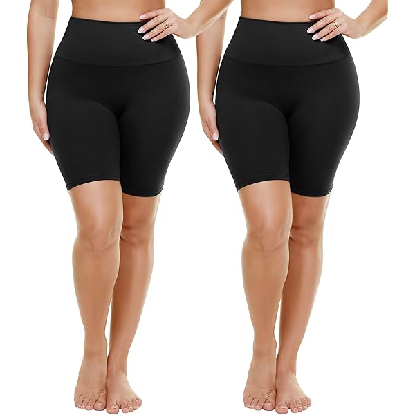 High Waisted Yoga Biker Shorts For Women With Pockets, Tummy Control Athletic Workout Spandex Shorts