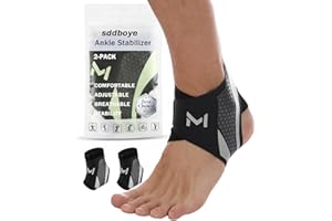 2-Pack Ankle Brace Compression Support Stabilizer Lace-Up Sports Basketball Sprain Recovery Men Women Adjustable Foot Ankle O